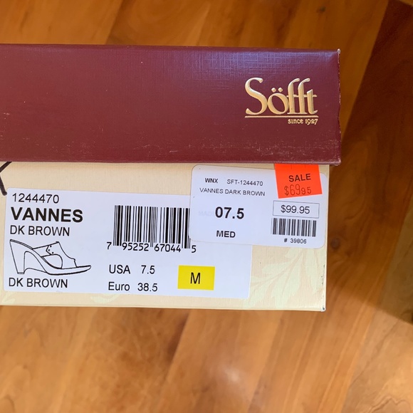 🔥NeW🔥 NIB‼️ Söfft Croc-embossed leather slide sandals - Size 7.5 ✨✨✨ - Picture 13 of 13